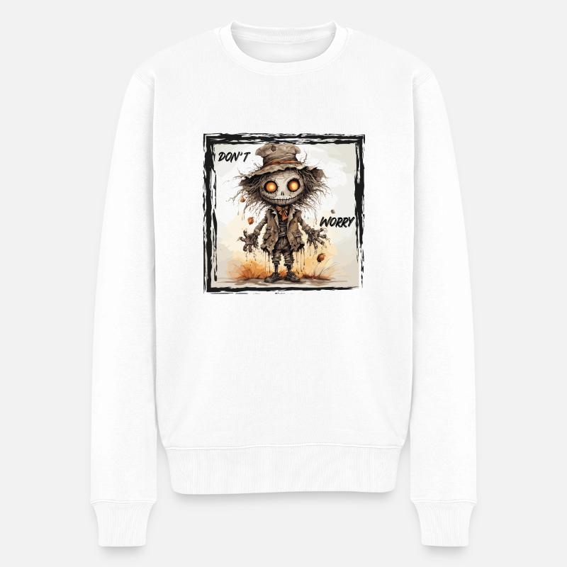 Alles ist in Ordnung, "mach dir keine Sorgen!" - Männer Premium Bio Pullover - Weiß