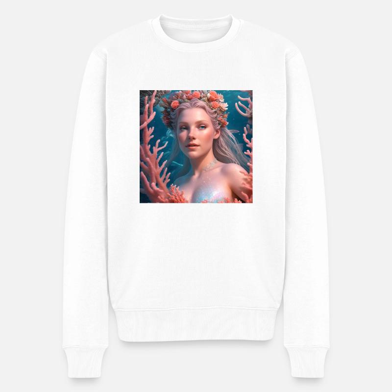blockedName - Männer Premium Bio Pullover - Weiß