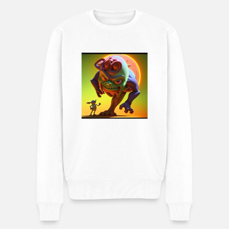 Bouffon monstre - Pull Premium bio Homme - blanc