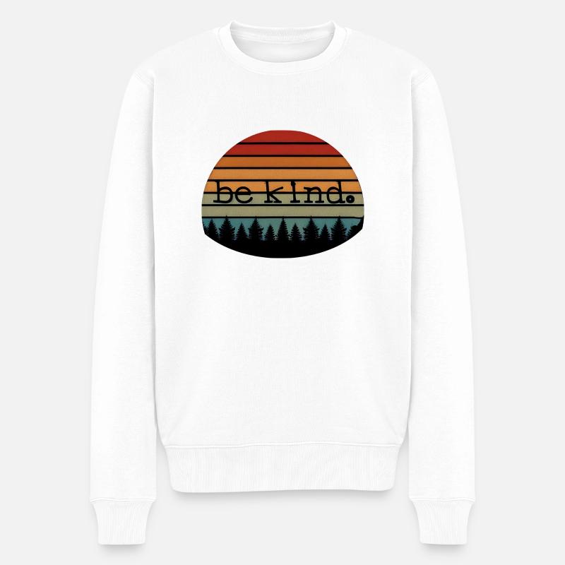 freundlich sein - Männer Premium Bio Pullover - Weiß