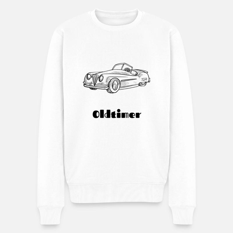 Oldtimer - Männer Premium Bio Pullover - Weiß
