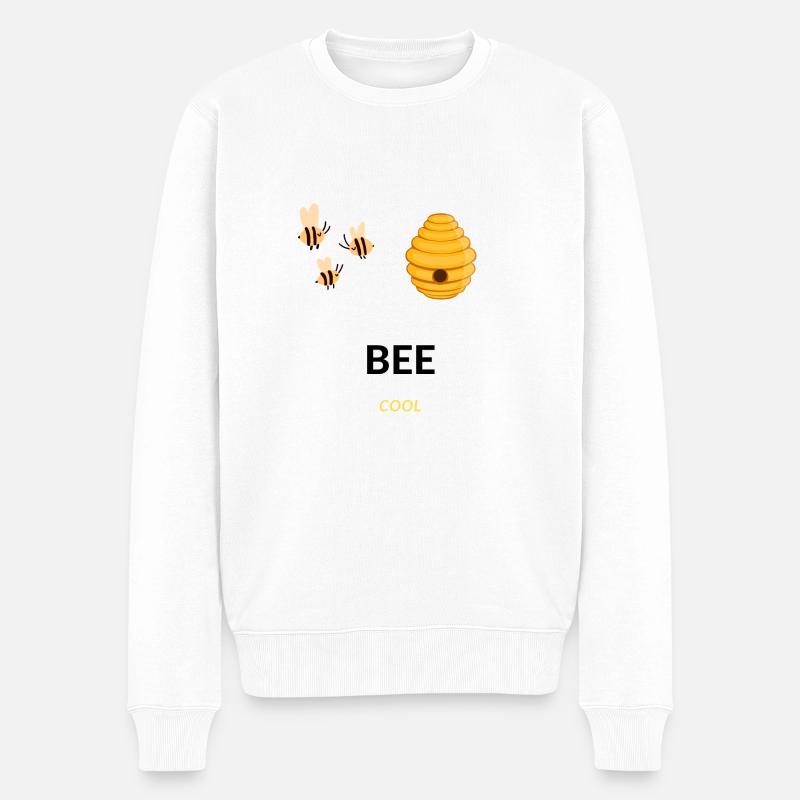 BEE Cool - Männer Premium Bio Pullover - Weiß
