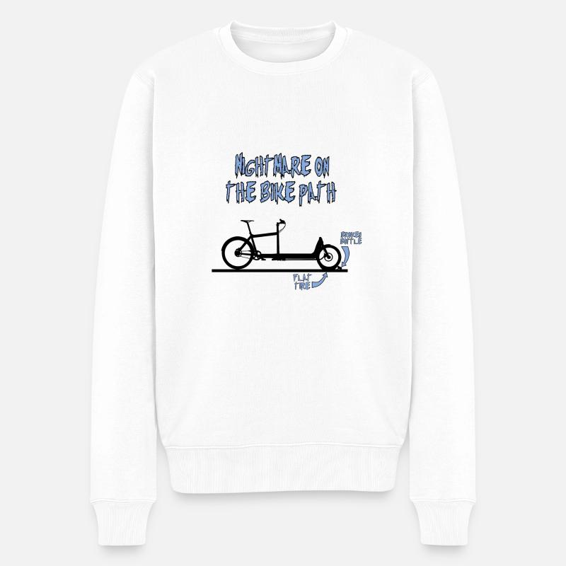 Cauchemar de vélo cargo - Pull Premium bio Homme - blanc