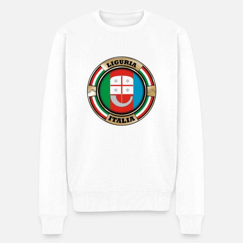 Ligurien Italien - Männer Premium Bio Pullover - Weiß