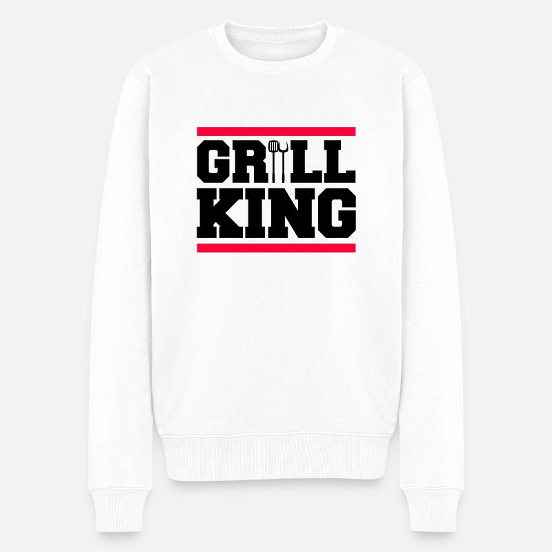 grill king - Männer Premium Bio Pullover - Weiß