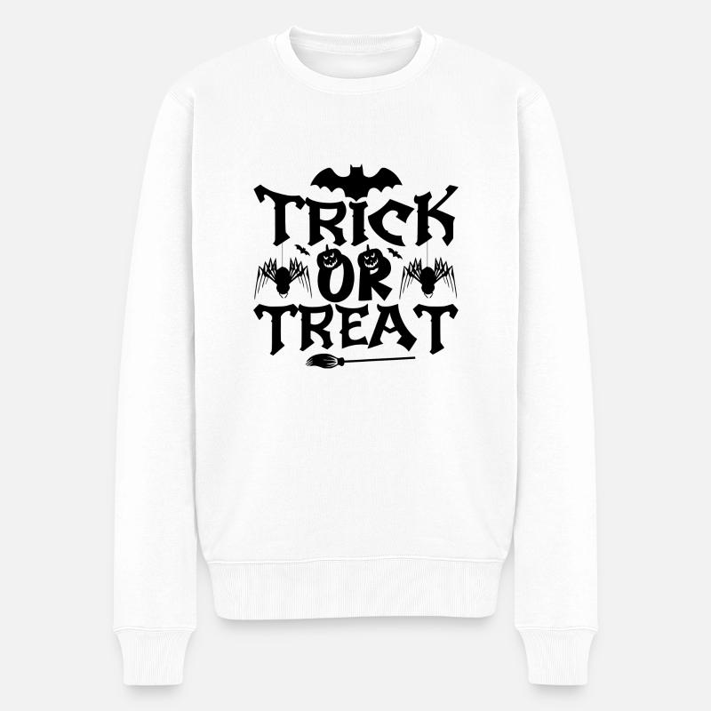 Trick or Treat - Männer Premium Bio Pullover - Weiß