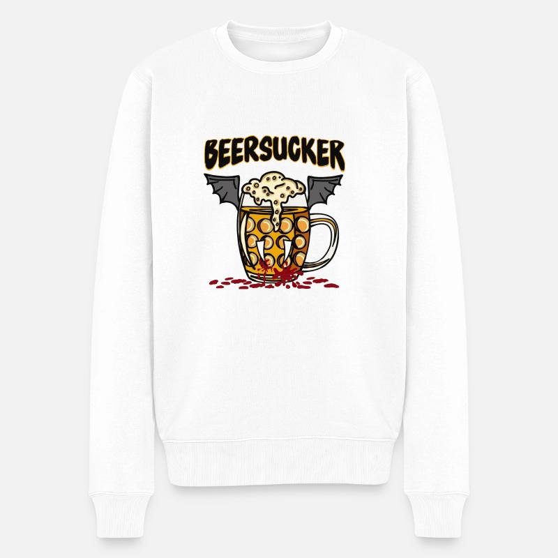 Bier Halloween Kostüm - Männer Premium Bio Pullover - Weiß
