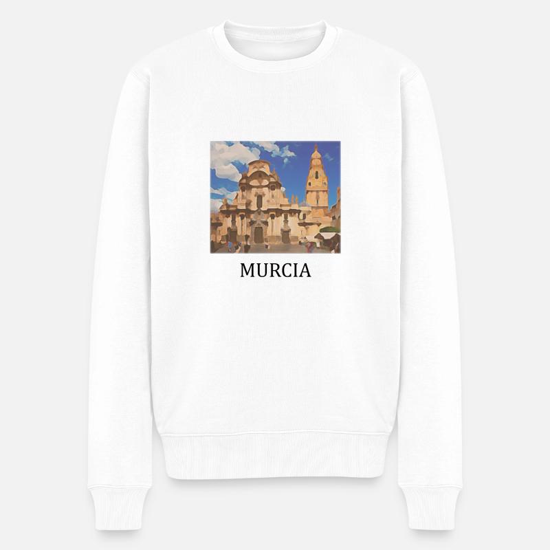 Murcie - Pull Premium bio Homme - blanc