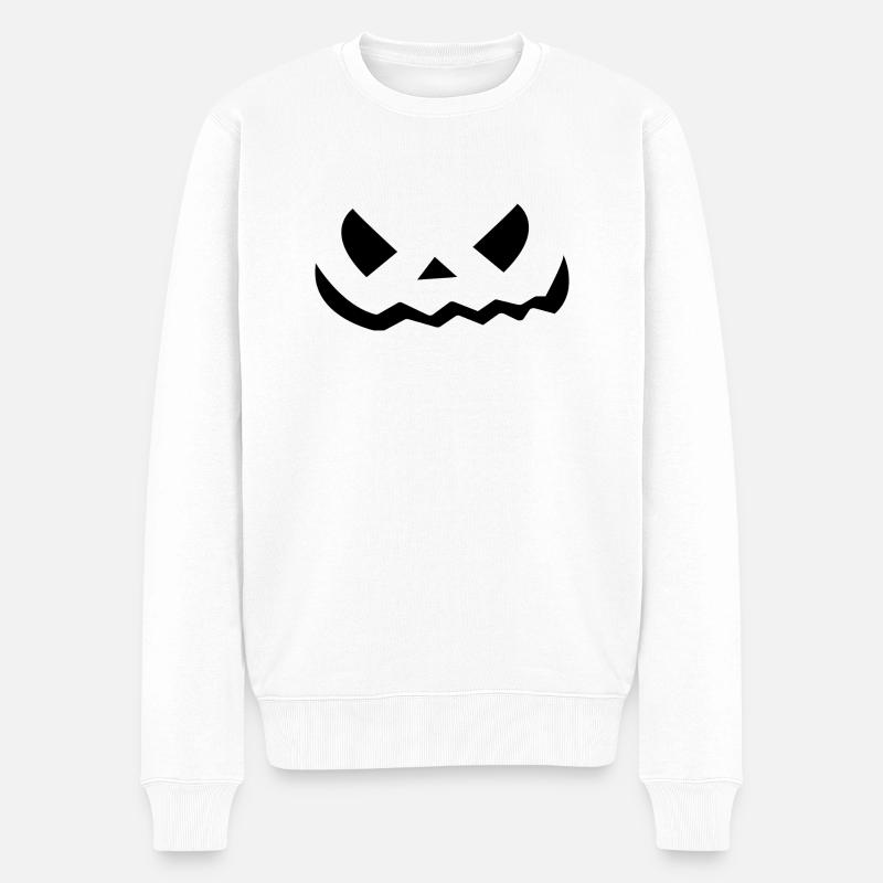 Déguisement citrouille d’Halloween - Pull Premium bio Homme - blanc