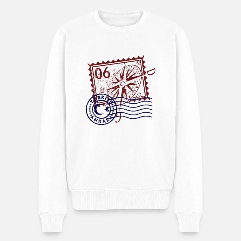 Ankara - Männer Premium Bio Pullover - Weiß