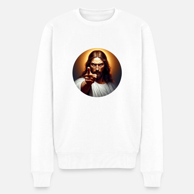 Que le Seigneur vous réprimande - Pull Premium bio Homme - blanc