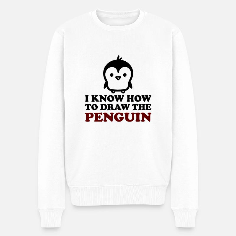 The Penguin - Männer Premium Bio Pullover - Weiß