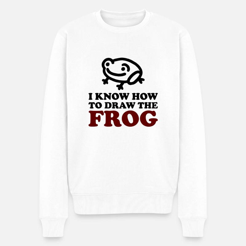 The Frog - Männer Premium Bio Pullover - Weiß