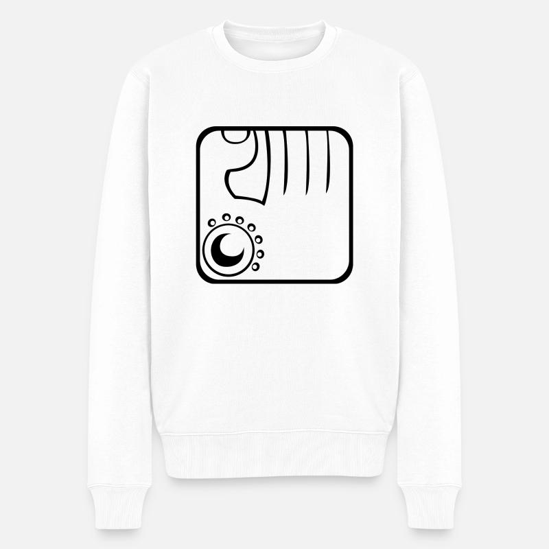 7 Kin Maya Haupt-BLK - Männer Premium Bio Pullover - Weiß