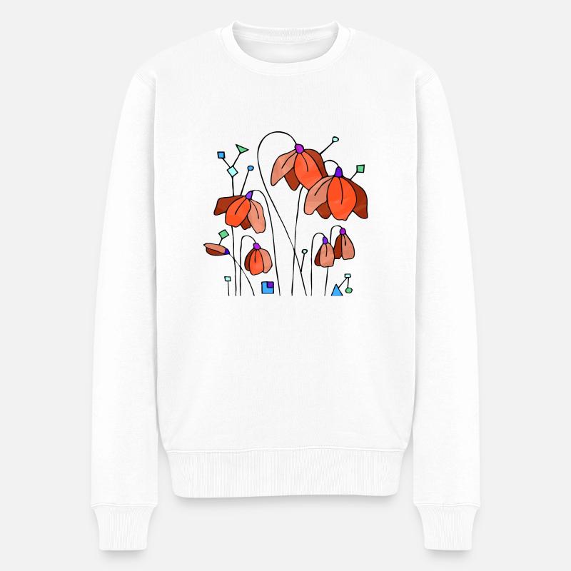 Fleur - Pull Premium bio Homme - blanc