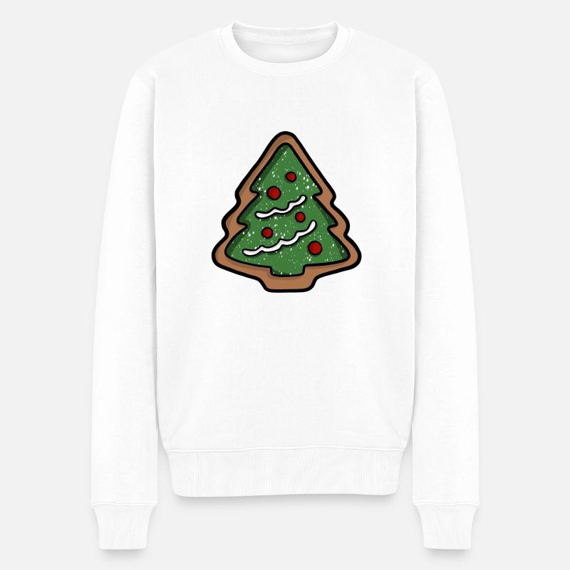 Biscuit sapin de Noël - Pull Premium bio Homme - blanc