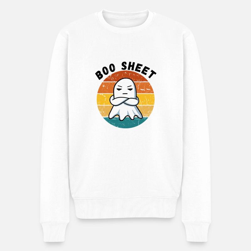 Buh-Bogen - Männer Premium Bio Pullover - Weiß