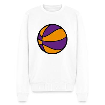 basketball 2 color - Men's Premium Organic Jumper - white - Front - Thijin (182cm)