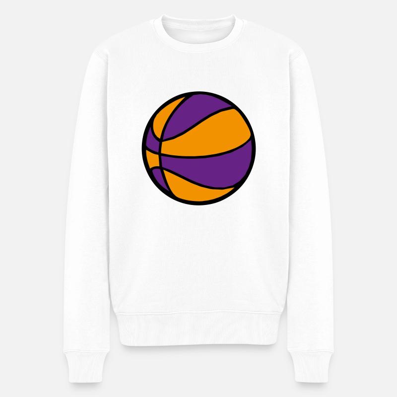 Basketball 2 Farbe - Männer Premium Bio Pullover - Weiß