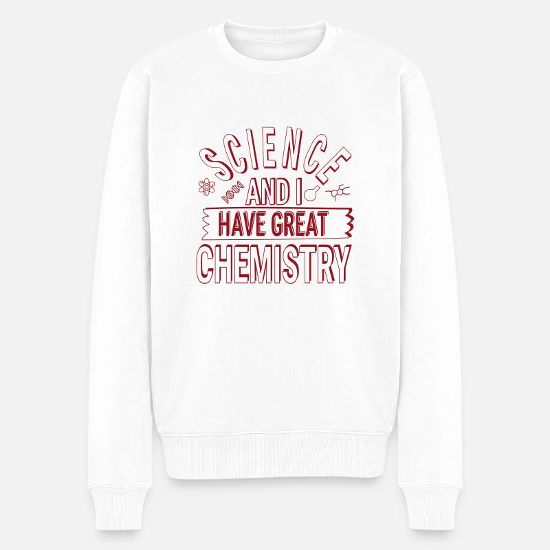 Ella Lopez "Science and I" - Männer Premium Bio Pullover - Weiß