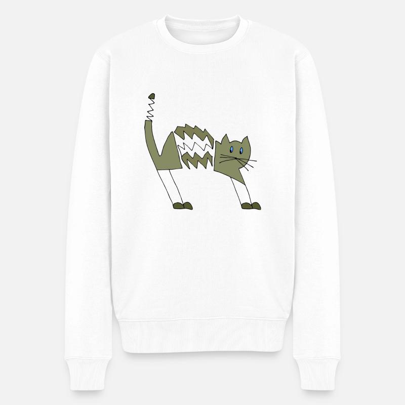 Chat - Pull Premium bio Homme - blanc