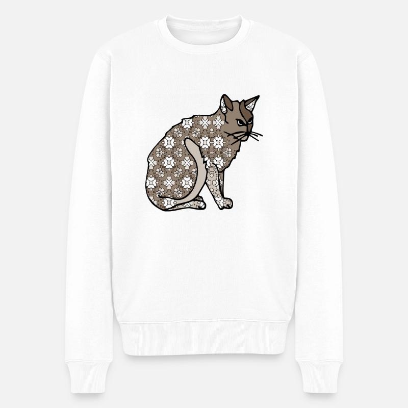 Chat - Pull Premium bio Homme - blanc