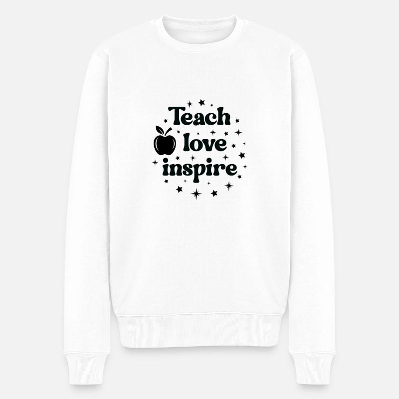 Enseigner, Aimer, Inspirer - Pull Premium bio Homme - blanc