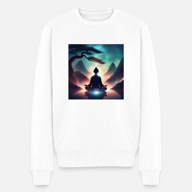 Zen comme moi - Pull Premium bio Homme - blanc