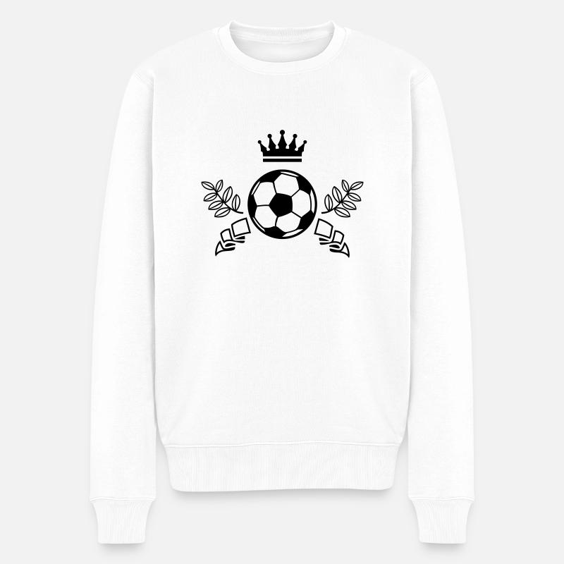 fußball symbol - Männer Premium Bio Pullover - Weiß