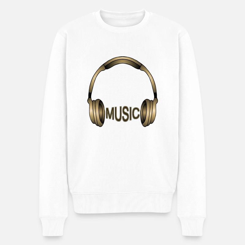 Écouteur - Pull Premium bio Homme - blanc