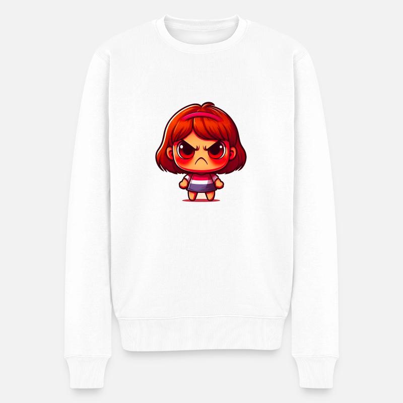 Fille têtue - Pull Premium bio Homme - blanc