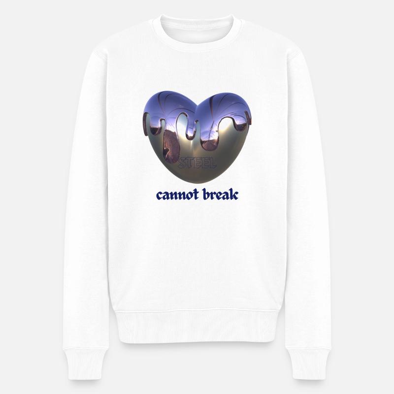 Steel cannot break - Männer Premium Bio Pullover - Weiß