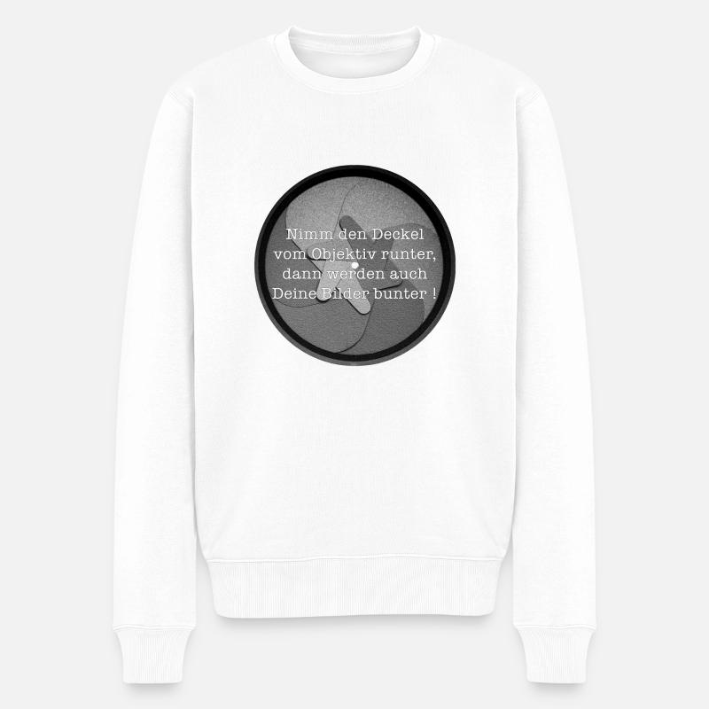 Fotospruch - Männer Premium Bio Pullover - Weiß