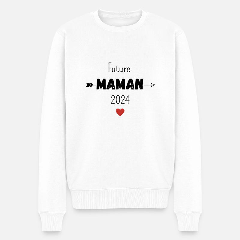 Future maman 2024 - Pull Premium bio Homme - blanc