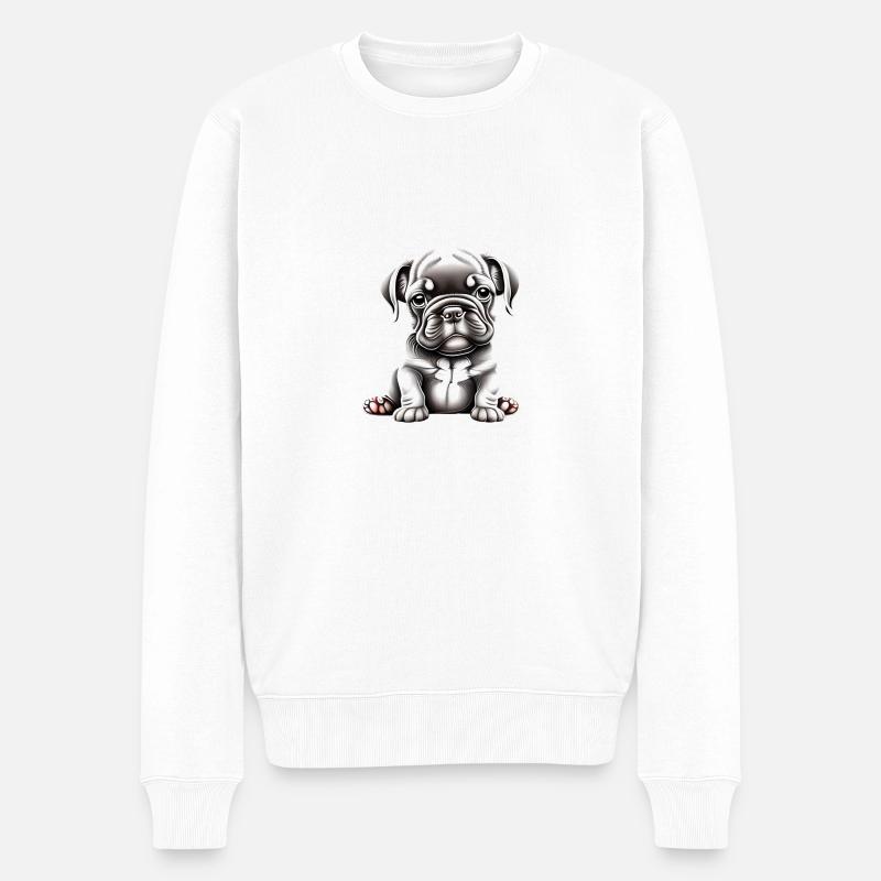 Propriétaire de chien bouledogue français - Pull Premium bio Homme - blanc