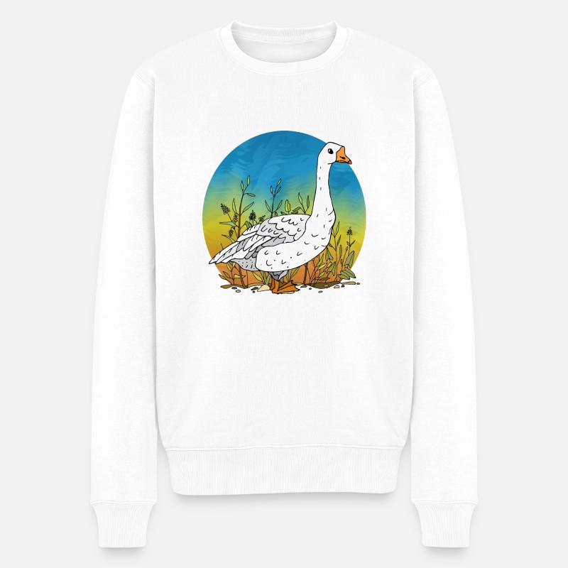 Oie - Pull Premium bio Homme - blanc