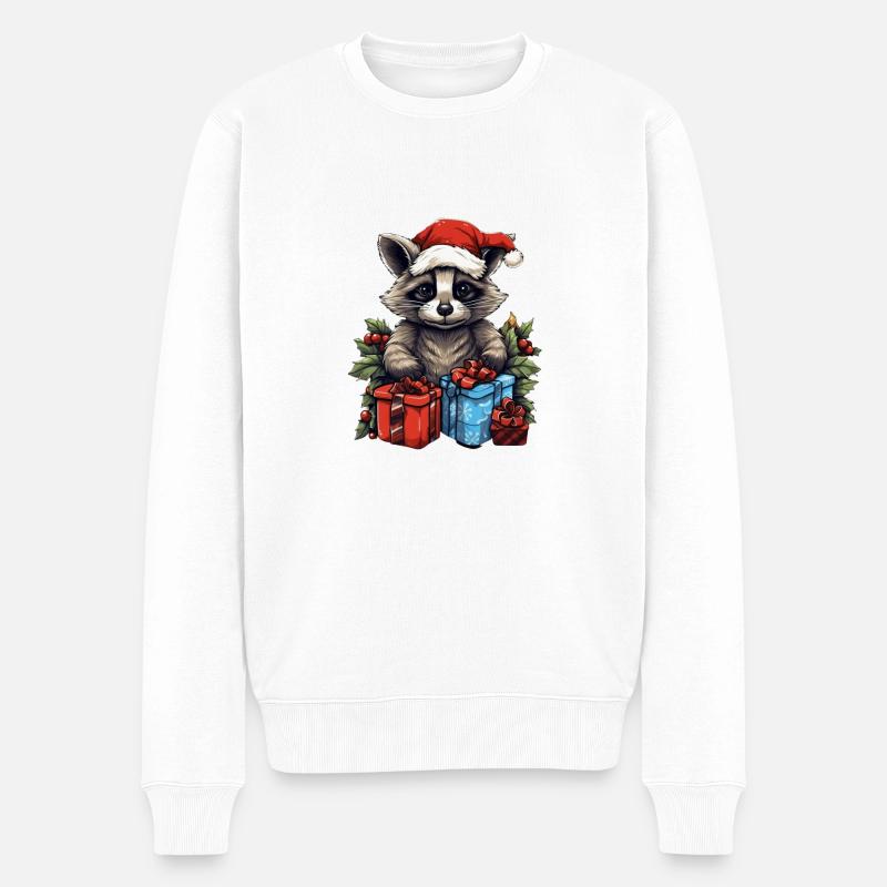 christmas 95 small - Männer Premium Bio Pullover - Weiß