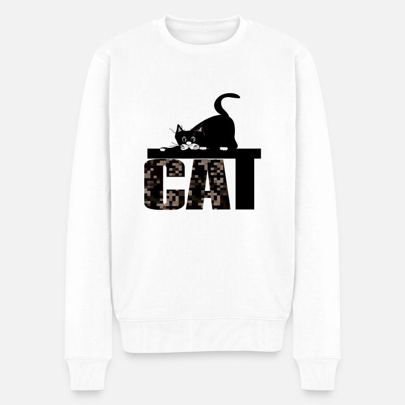 Chat - Pull Premium bio Homme - blanc