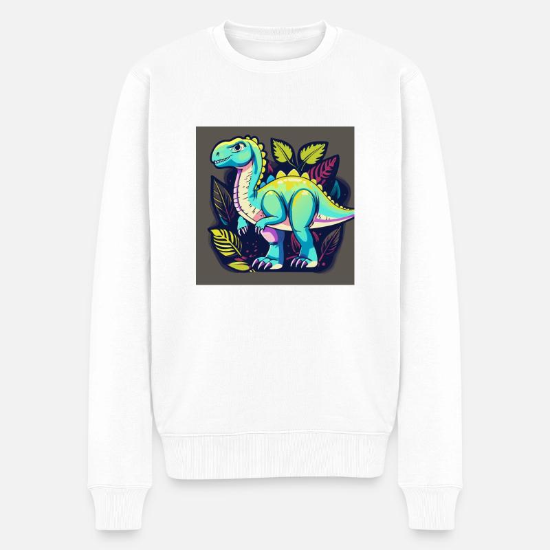 Dino amical - Pull Premium bio Homme - blanc