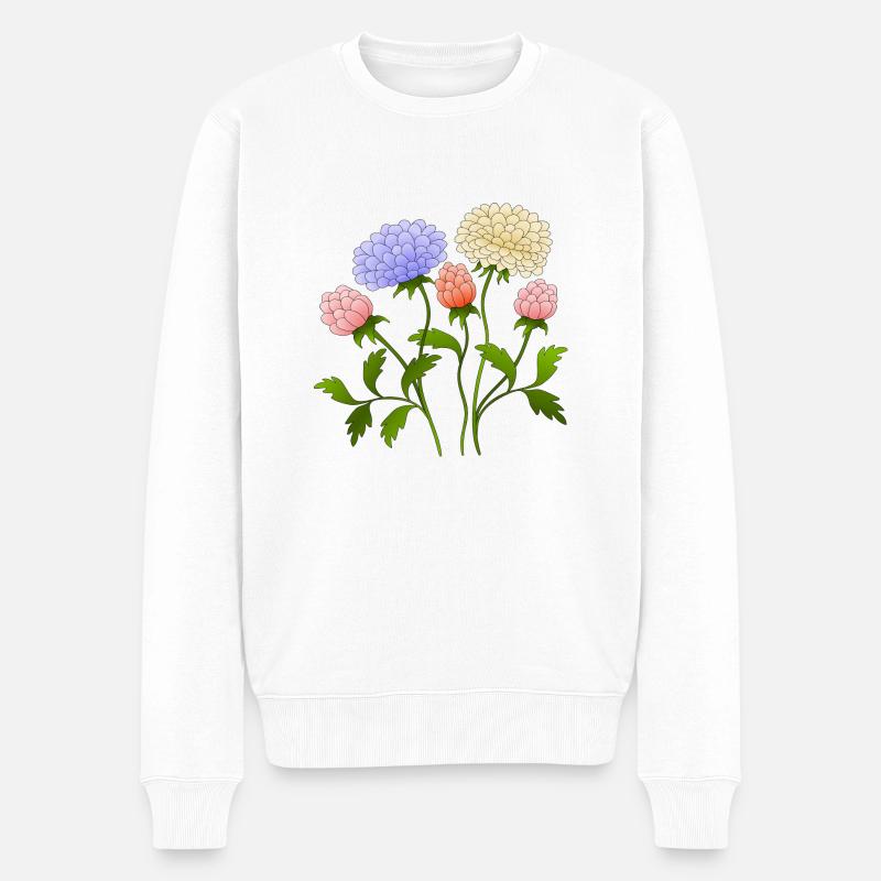 Fleur - Pull Premium bio Homme - blanc