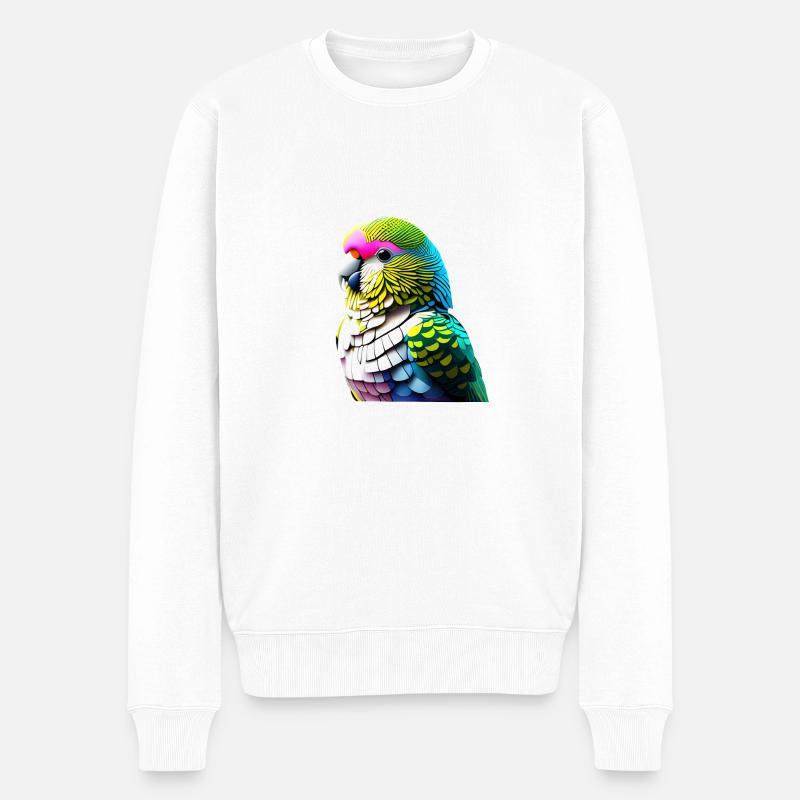 Perruche Bird Propriétaire d’oiseau Calopsitte - Pull Premium bio Homme - blanc