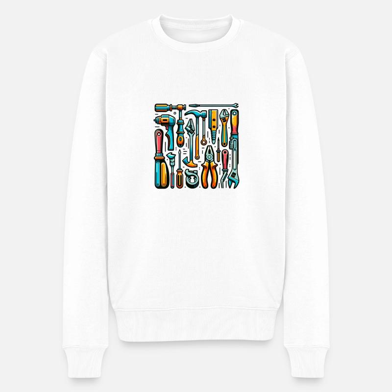 Collection d’outils divers - Pull Premium bio Homme - blanc