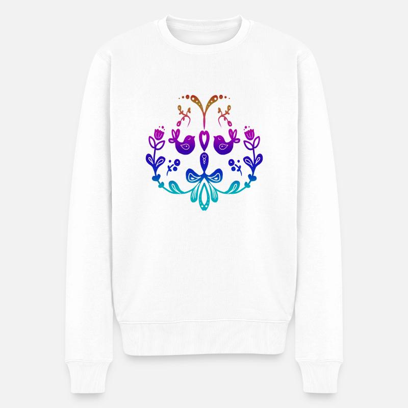 Suède Suède dalarna dala cheval cheval Joyeux Noël orignal - Pull Premium bio Homme - blanc