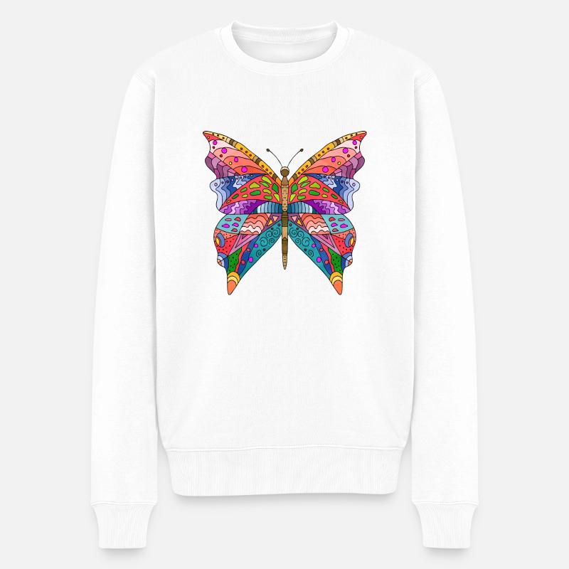 Papillon - Pull Premium bio Homme - blanc