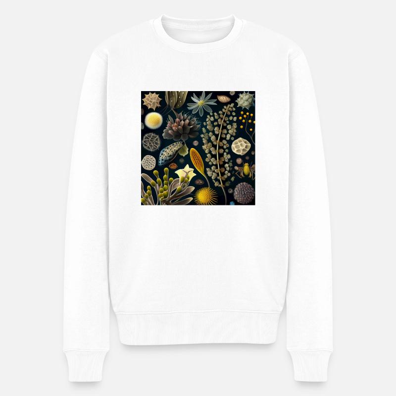Meerespflanzen - Männer Premium Bio Pullover - Weiß