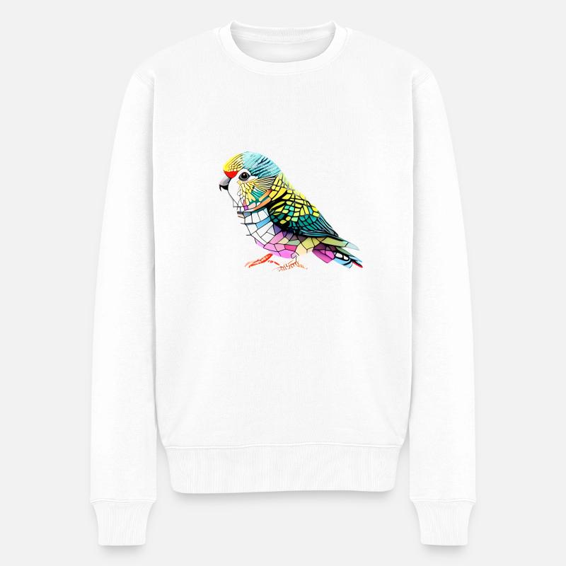 Perruche Bird Propriétaire d’oiseau Calopsitte - Pull Premium bio Homme - blanc