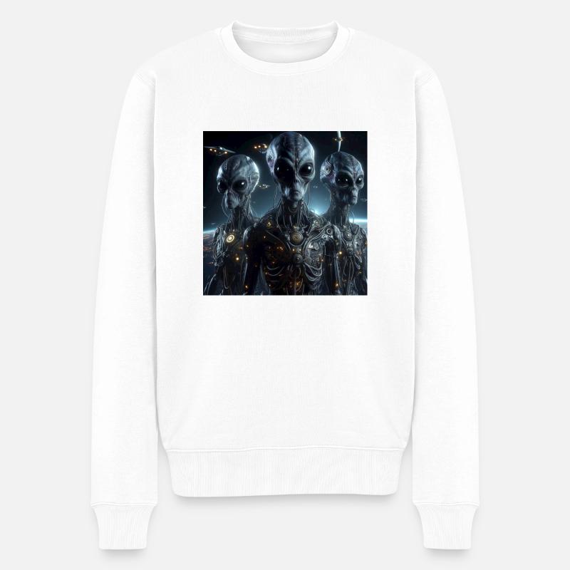 Astronomie - Männer Premium Bio Pullover - Weiß