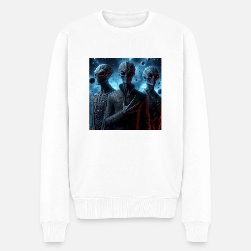 Astronomie Physik Astrophysik - Männer Premium Bio Pullover - Weiß