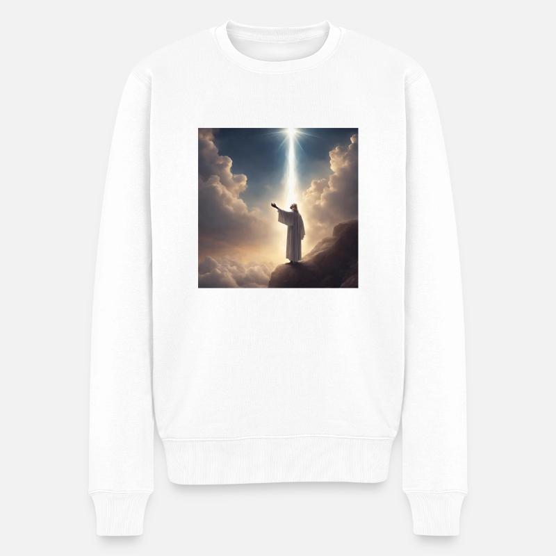 Spiritualität Sterne Astrologie - Männer Premium Bio Pullover - Weiß