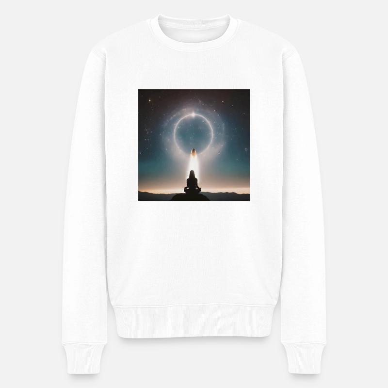 Spiritualität Sterne Astrologie - Männer Premium Bio Pullover - Weiß